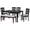 Picture of Dorina 6-PCE 6-PERSON DINING SET BLACK