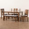 Picture of Dorina 6-PCE 6-PERSON DINING SET BROWN