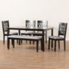 Picture of Florencia 6-PCE 6-PERSON DINING SET BLACK