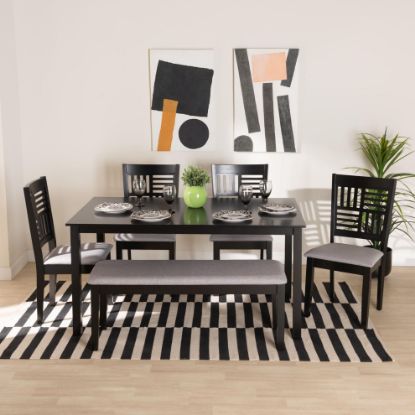 Picture of Lana 6-PCE 6-PERSON DINING SET Black