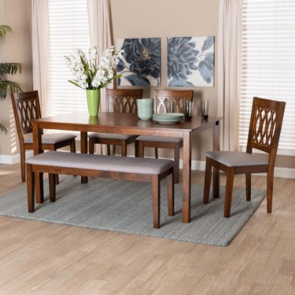Picture of Florencia 6-PCE 6-PERSON DINING SET BROWN