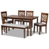 Picture of Norah 6-PCE 6-PERSON DINING SET BROWN