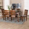 Picture of Dorina 7-PCE 6-PERSON DINING SET BROWN