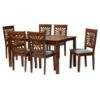 Picture of Dorina 7-PCE 6-PERSON DINING SET BROWN