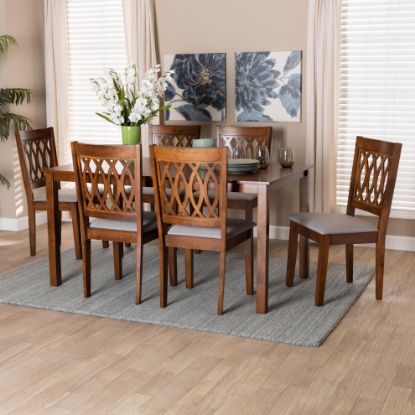 Picture of Florencia 7-PCE 6-PERSON DINING SET BROWN