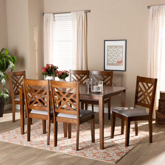 Picture of Norah 7-PCE 6-PERSON DINING SET BROWN