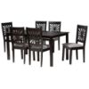 Picture of Dorina 7-PCE 6-PERSON DINING SET BLACK