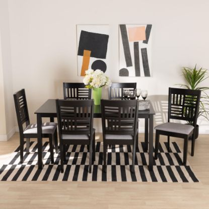 Picture of Lana 7-PCE 6-PERSON DINING SET BLACK
