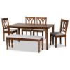 Picture of Lora 6-PCE 6-PERSON DINING SET BROWN