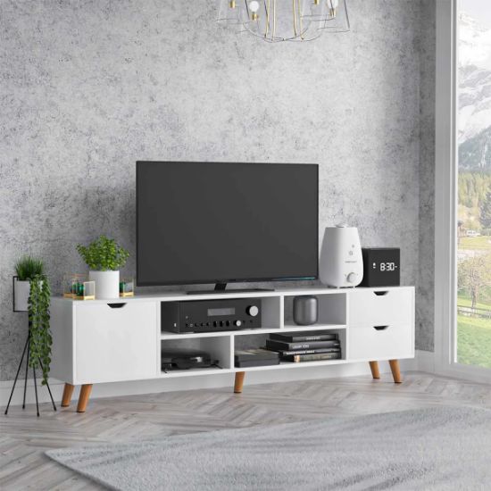Picture of Hovey white tv.unit 138cm