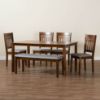 Picture of Azure 6-PCE 6-PERSON DINING SET BROWN
