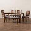 Picture of Lana 6-PCE 6-PERSON DINING SET BROWN