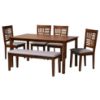 Picture of Lana 6-PCE 6-PERSON DINING SET BROWN