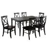 Picture of Dove 6-Person 7-Piece Black Dining Set 