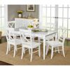 Picture of Dove White Lacquered 6-Person 7-Piece Dining Set 