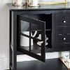 Picture of Robson Black Glass Cabinet Buffet 130cm
