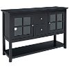 Picture of Robson Black Glass Cabinet Buffet 130cm