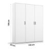 Picture of Alora Grey Wardrobe 140cm