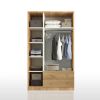 Picture of Alexsa White & Lightwood Wardrobe 105 cm 