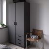 Picture of Nordic Grey Wardrobe 100cm 