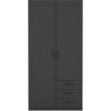 Picture of Nordic Grey Wardrobe 100cm 