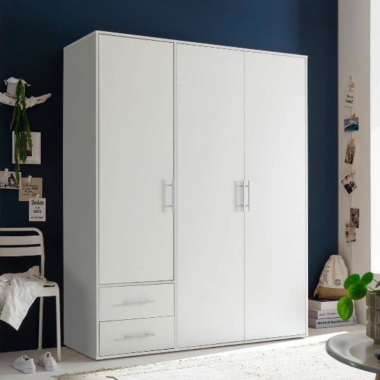 Picture of Sprint White Wardrobe 150cm   
