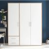 Picture of Sprint White & Lightwood Wardrobe 150cm  