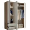 Picture of Sprint White & Lightwood Wardrobe 150cm  