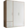 Picture of Sprint White & Lightwood Wardrobe 150cm  