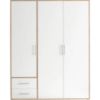 Picture of Sprint White & Lightwood Wardrobe 150cm  