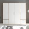 Picture of Sprint White & Lightwood Wardrobe 200cm