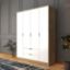 Picture of Hyland White & Brown Wardrobe 160cm