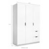 Picture of Cova White Wardrobe 136cm
