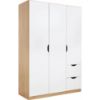 Picture of Cova White & Lightwood Wardrobe 136cm 