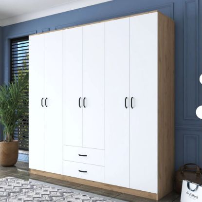 Picture of Noble Brown & White wardrobe 210cm