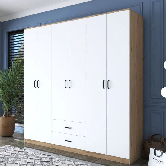 Picture of Noble Brown & White wardrobe 210cm