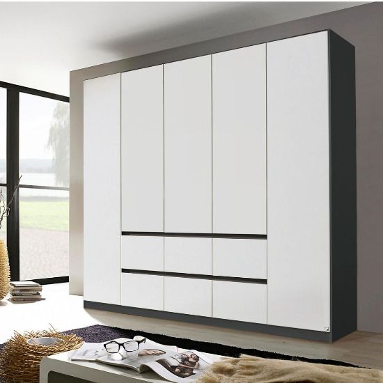 Picture of Legacy White & Black Wardrobe 225cm 