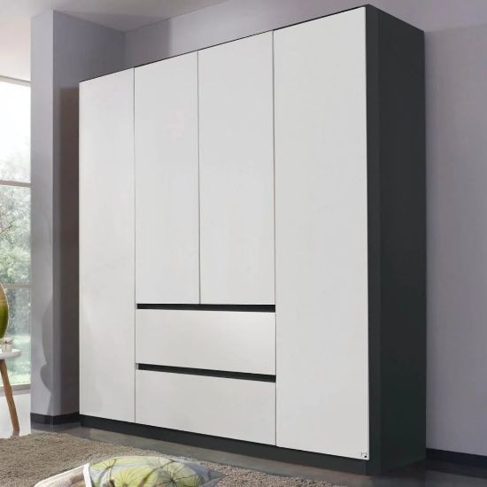 Picture of Legacy White & Black Wardrobe 181cm  