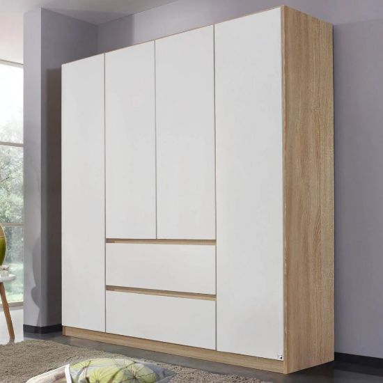 Picture of Legacy White & Lightwood Wardrobe 181cm 