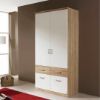 Picture of Pavilion White & Lightwood wardrobe 91cm