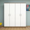 Picture of Pelton White & Brown Wardrobe 180cm