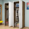 Picture of Pelton White & Brown Wardrobe 180cm