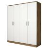 Picture of Pelton White & Brown Wardrobe 180cm