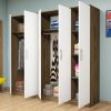 Picture of Pelton White & Brown Wardrobe 220cm 