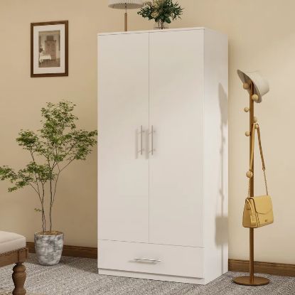 Picture of Artem White Wardrobe 80cm  