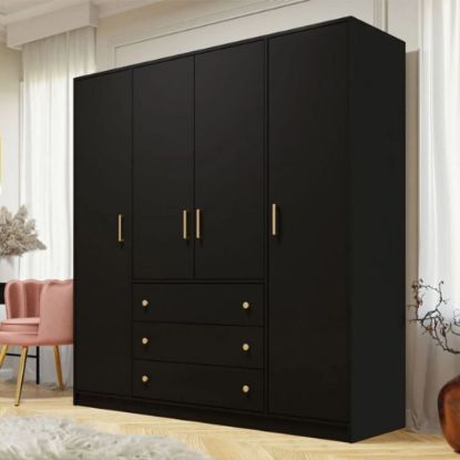 Picture of Classy Black Wardrobe 200cm