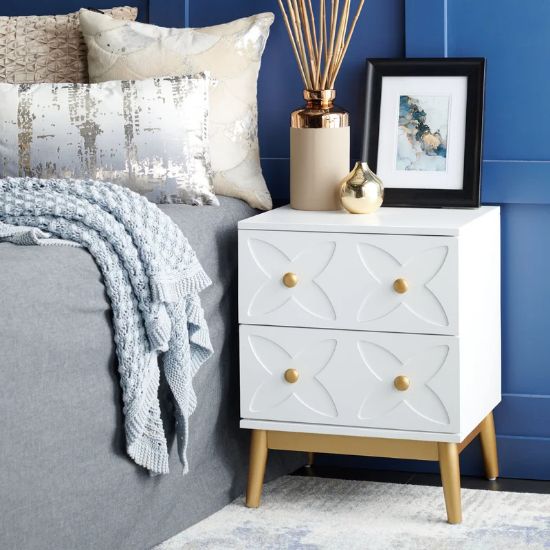 Picture of Bliss White & Gold Nightstand