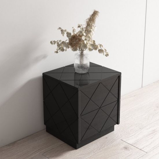 Picture of Diamond Black Nightstand  