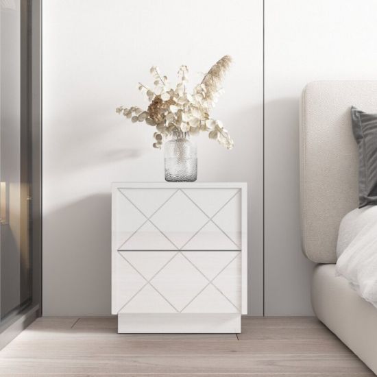 Picture of Diamond White Nightstand   