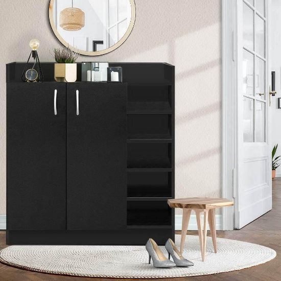 Picture of Olinda Black Shoe Cabinet 